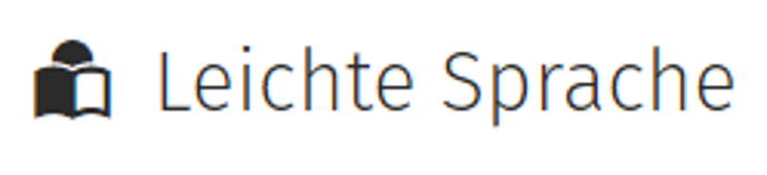 Foto zeigt den Knopf Leichte Sprache.
