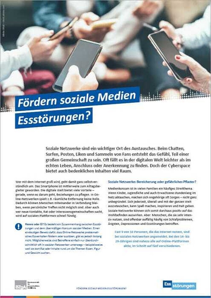 Poster "Soziale Medien und Essstörungen"